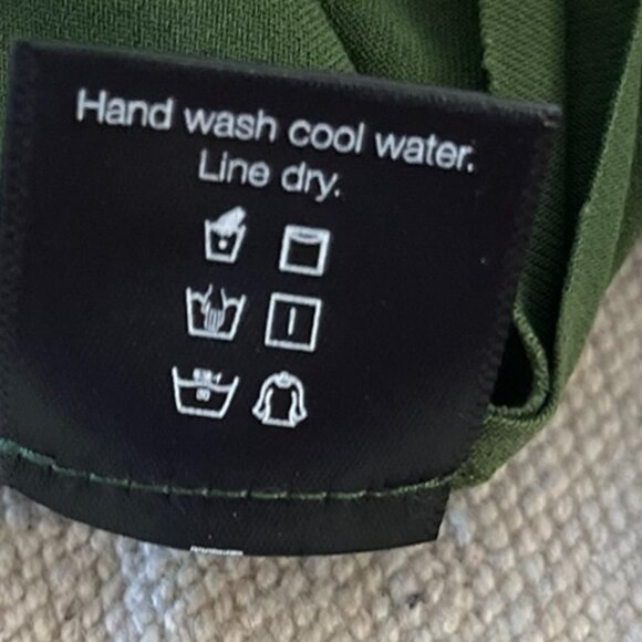 Norma Kamali Green Oliva Dolman Wrap Straight Dress Sz Xl/42 - Picture 11 of 13